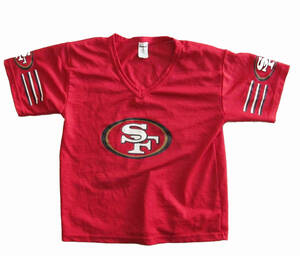 US б/у одежда Franklin 49ERS NFL four tinaina-z сетка форменная рубашка Kids детский M b17 американский футбол 