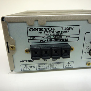 ONKYO FMステレオ/AMチューナー T-405W 取扱説明書付き オンキョー FM/AM再生OK 札幌市手稲区の画像7