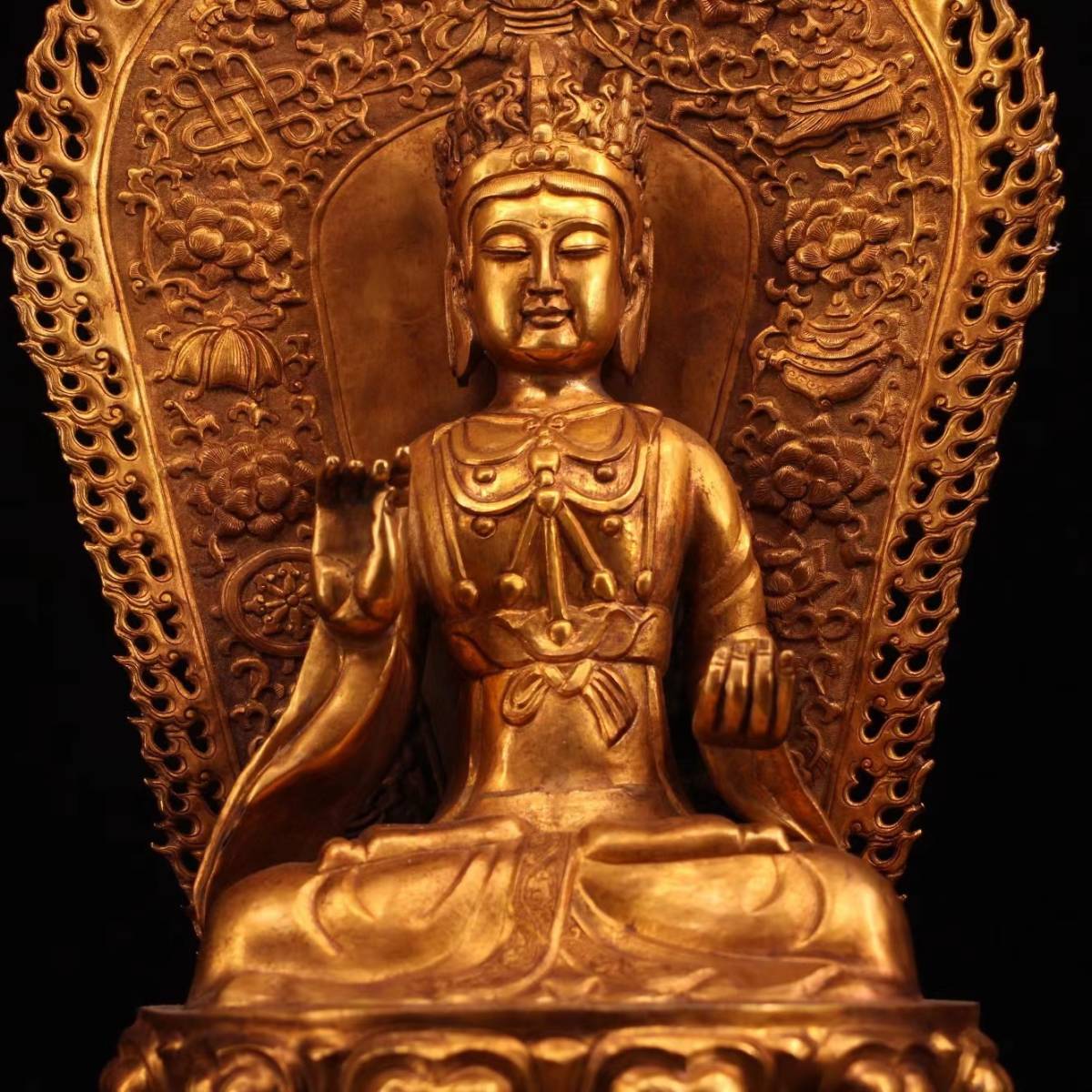 楽天市場 清 仏教古美術 古寺地宮出 古銅彫 流金度母 極細工 骨董品 古 ...
