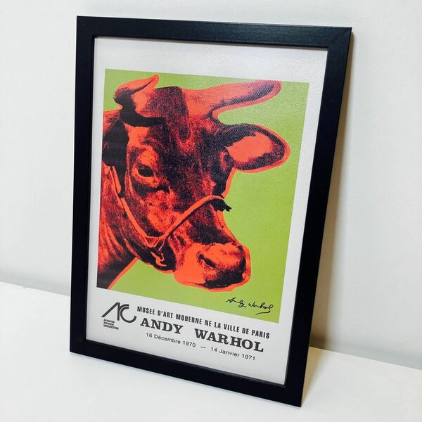 【額付きポスター】アンディ ウォーホル 「牛」(新品)