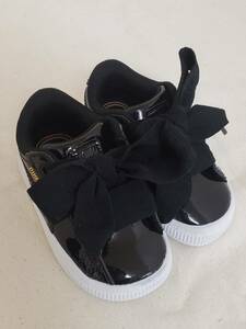 D126)PUMA BASKET KINDERFIT BLACK ベビーシューズ 13cm ART NO.363353 01 FACTORY FTWDS/FIDDS