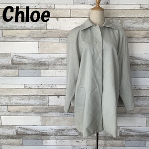 [ popular ]Chloe/ Chloe ratio wing turn-down collar coat gray size 40 lady's /A2961