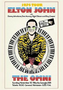 ポスター★エルトン・ジョン（Elton John）1974 USツアーポスター・ジョージア★ロケット・マン