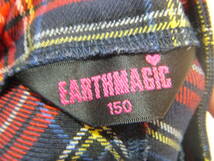 EARTHMAGIC アースマジック 150cm パンツ ボトム チェック メ12030_画像5