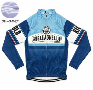 新品 長袖 裏起毛 サイクルジャージ レトロデザイン No49 XXL イタリア フルジップ ウェア メンズ サイクリング フリース ロードバイク MTB