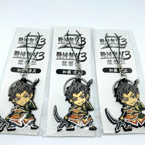 * new goods * Samurai Warriors 3 Raver mascot strap Kato Kiyoshi regular 3 piece collection *