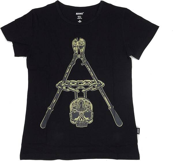 Addict アディクト Gunner3/4 SL TEE 半袖 Tシャツ (ブラック) (L)【並行輸入品】