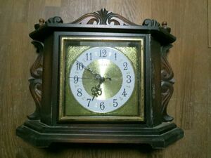 古い　置時計　シチズン　木製　インテリア　レトロ　アンティーク