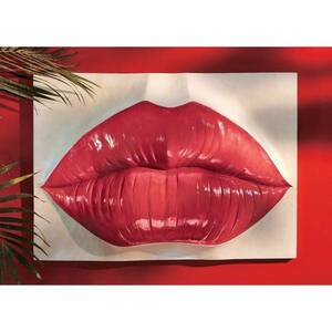 巨大な唇 壁掛けキスマーク リップ置物オブジェインテリア雑貨レリーフモダンアート彫刻ポップアート彫像壁飾りアクセント雑貨女性口唇