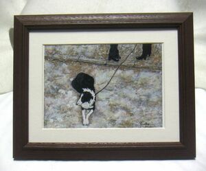 Art hand Auction ◆Eriko Kudo Winter Morning offset reproduction, wooden frame included, immediate purchase◆, painting, watercolor, animal drawing