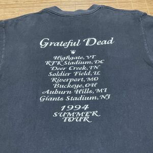 90s 1996 GRATEFUL DEAD グレイトフルデッド バックプリント 胸 スカル ドクロ ツアー Tシャツ ブラック 黒 M オニータ ビンテージ