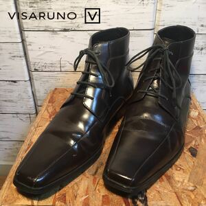 （79）VISARUNO ビサルノ　ハイカットブーツ　焦茶　40（=25.0cm相当）