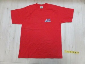 〈送料280円〉PIKO ピコ メンズ ラメロゴプリント クルーネック 半袖Tシャツ M 赤