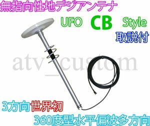 CL1038 NEW UFO テレビアンテナ 高感度 無指向性 地デジ デコトラ CBスタイル