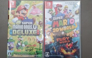 NewスーパーマリオブラザーズU デラックス&スーパーマリオ3Dワールド+FURYWORLD 2点セット 任天堂スイッチ