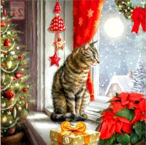 ダイヤモンドアート クリスマス 窓辺 猫 ダイアモンドペインティング 初心者 ビーズ刺繍キット モザイク クロスステッチ