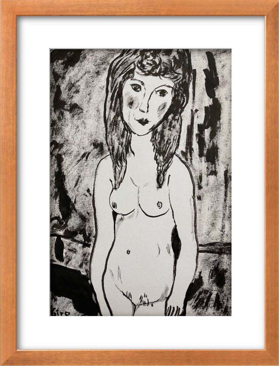 画家 Hiro C 女人的早晨, 艺术品, 绘画, 水墨画