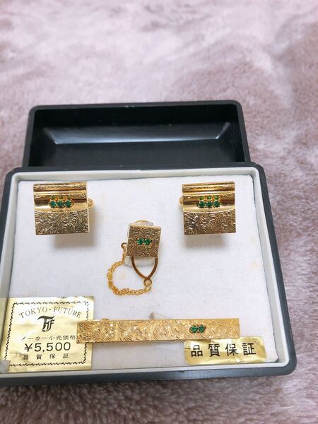 【未使用品】ミラショーン カフス・ネクタイピンセット