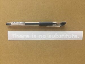 “ There is no substitute. ”　ポルシェ　キャッチフレーズ　切り抜きステッカー　白