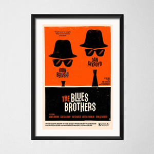 【最安保証】C1199 ブルースブラザーズ the blues brothers　キャンバスポスター 50×70cm アート　プリント　枠なし　海外製 I