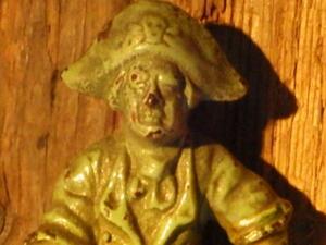 20'S* Vintage * sea .* ornament * Pirates * iron * paper weight *USA miscellaneous goods * interior miscellaneous goods * objet d'art * antique * Treasure Box 