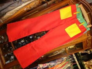 70'S*pi- Tarmac s* flare pants *W27*Peter Max* Vintage * Wrangler *hipi-* Rav & piece * rhinoceros ketelik*USA old clothes 