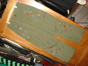  old clothes * or is ka* army bread *W32* New York * Vintage *USA* America * military * embroidery * army thing * remake * hand made 