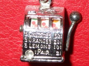  Vintage * slot machine * pendant *17* silver * gambling * rockabilly * Casino *las Vegas *USA*gyambla-*gimik