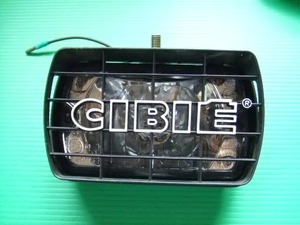 新品1個 CIBIE35角型 ドライビングランプ カウル用 フォグランプ 旧車 ロケットカウル クリア ストーンガード シビエ タイプミニ 当時物sub