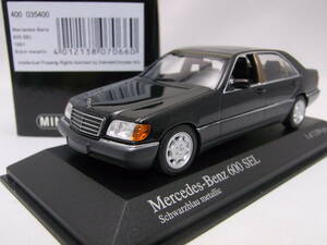 ★超貴重!★Mercedes-Benz 600SEL 1991 Black met. 1/43【W140 メルセデスベンツ Sクラス】★検:300SE/500SE/500SEL/500E/S600/AMG BRABUS