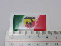 ★送料無料!1枚限定!★【FIAT ABARTH フィアット アバルト イタリア国旗 ソフトミニエンブレム】4.0cm×2.0ｃｍ ★ステッカー デカール_画像3