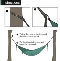 ハンギングロープ,2mハンモック,屋外キャンプ用ハンモック,ロープ,250kgのハンモック,耐荷重_画像2