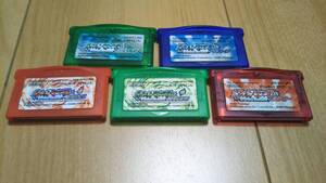 ゲームボーイアドバンス ポケットモンスター エメラルド サファイア ルビー リーフグリーン ファイアレッド 5個セット 動作確認済