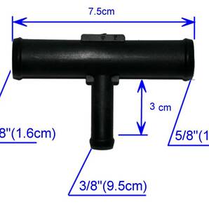 ヒーターホース ジョイント,コネクター,T字,接続,分岐,パイプ,Φ16mm,9.5mm,5/8,3/8/リンカーン,タウンカー,コンチネンタル,ナビゲーターの画像2