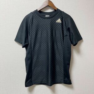 adidas アディダス Tシャツ 半袖 プラクティスシャツ レディース Sサイズ ブラック 黒 ポリエステル