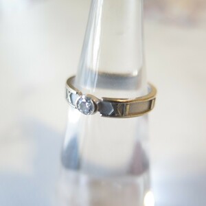 ** Tiffany TIFFANY&Co./ Atlas 18 gold white gold diamond ring 2.43g/6 number /750.**