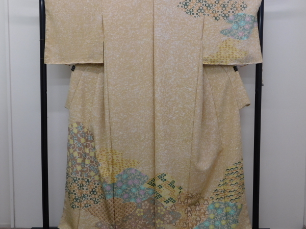 Rakufu Special Selection P6424 Homongi Kimono Roketsu المصبوغ يدويًا للخياطة المؤقتة الجديدة ft, كيمونو نسائي, كيمونو, فستان الزيارة, غير مصمم