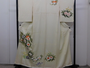 Art hand Auction [राकुफ़ु] पी13965 हाथ से पेंट किया हुआ युज़ेन हैंगिंग किमोनो के, पहनावा, महिलाओं का किमोनो, किमोनो, फांसी