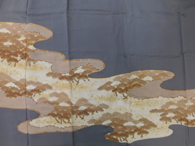 [राकुफू] P16636 मोटी हाथ से पेंट की गई युज़ेन रंगीन टोमेसोडे लाइन वाली किमोनो k, पहनावा, महिलाओं की किमोनो, किमोनो, टोमेसोडे