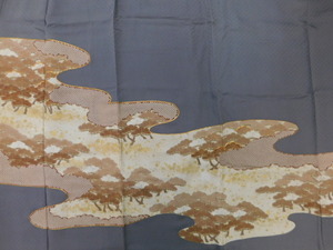 Art hand Auction [라쿠후] P16636 두꺼운 손으로 그린 우젠색 토메소데 겹옷 k, 패션, 여성 기모노, 키모노, 토메소데