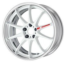 7.5J×18インチ フルリバースリム 新品4本 オーダーINSET PCD加工対応 ワークWORK エモーションZR10 2P 色:AZWアズールホワイト_画像9