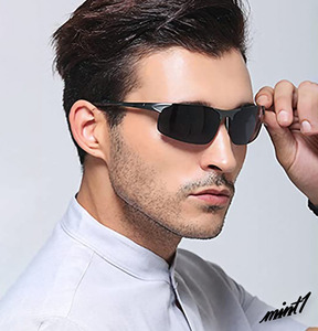 [tei Lee use also recommended ] sports sunglasses beginner day person himself Fit TAC polarizing lens super light weight walking Drive black lens 