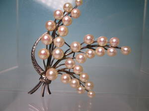 * antique jewelry * silver engraving pearl large ... design brooch also case attaching 