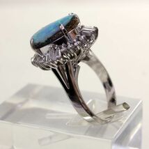 ◎中古美品◎プラチナ　オパール　3.98ct　ダイヤ　0.70ｃｔ　リング　11.5号_画像2