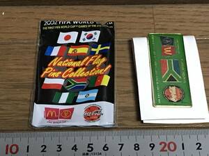 J◎【売切セール】南アフリカ　コカ・コーラ　2002 FIFA WORLD CUP　ワールドカップ　国旗ピンズコレクション