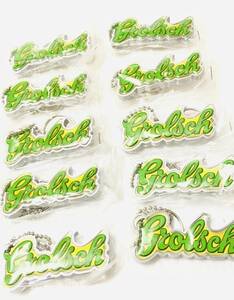 レアグッズ　オランダ　No1Beer　 grolsch（グロルッシュ）　ロゴキーホルダー　10個セット　まとめて