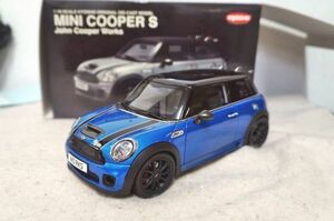  Kyosho Mini Cooper S JOHN COOPER WORKS 1/18 миникар голубой MINI John Cooper Works 