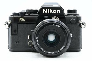 ◆ Nikon ニコン FA + AI改 NEW NIKKOR 35mm F2.8 フィルムカメラ MF一眼レフ 広角単焦点 レンズセット