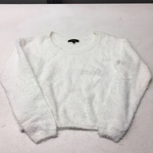  free shipping *rienda rienda * shaggy knitted knitted sweater tops * white * free size #40207sjj30