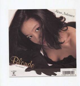 【EP レコード　シングル　同梱歓迎】 中森明菜　■　BLONDE ■ 清教徒　アーミッシュ AMISH ■ アンケート葉書付　久保田利伸　武部聡志